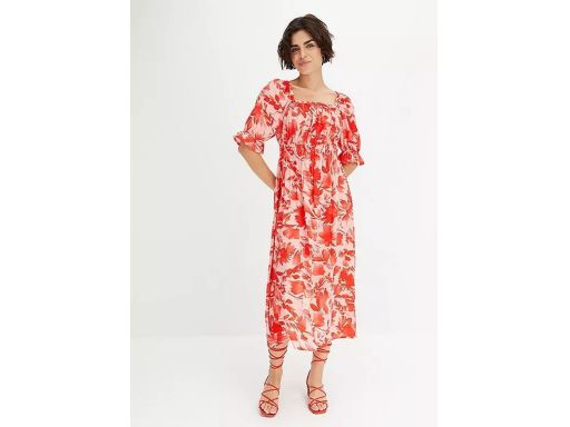 B.P.C sukienka różowa w czerwone kwiaty 46.