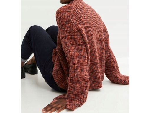 B.P.C sweter ze stójką brązowy melanż ^48/50