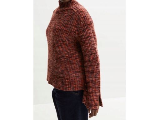 B.P.C sweter ze stójką brązowy melanż ^48/50