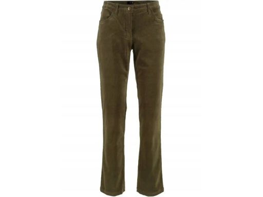 B.P.C spodnie damskie sztruksowe ciemna oliwka 44.