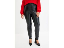 B.P.C legginsy czarne z eko skóry imitującej skórę krokodyla 36/38.
