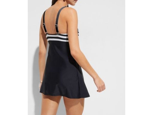 B.P.C tankini czarno-białe w paski z figami z wysokim stanem r.50