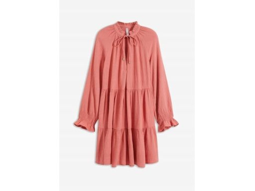 B.P.C sukienka koralowa dymna muślinowa 40.