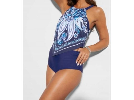 B.P.C tankini 2w1 z wbudowanym topem asymetryczne 46