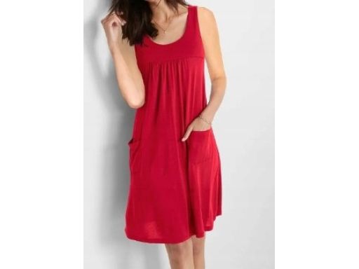 B.P.C tunika czerwona z dżerseju z kieszeniami 52/54