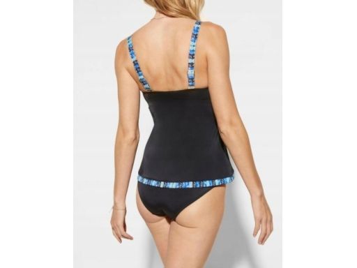 B.P.C tankini granatowe we wzory z wiązaniem r.40