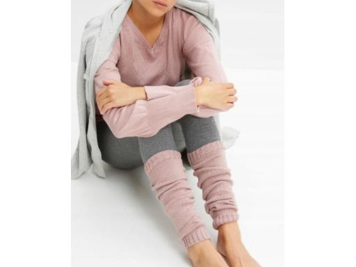 B.P.C ocieplacze dzianinowe szare + brudny róż 2-pak uniwersalne.