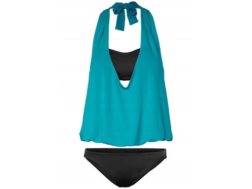 B.P.C tankini 3 części niebiesko-czarne 42.