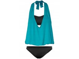B.P.C tankini 3 części niebiesko-czarne 42.