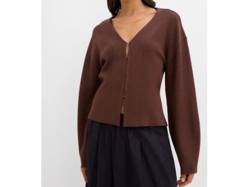 B.P.C sweter rozpinany brązowy damski r.44/46