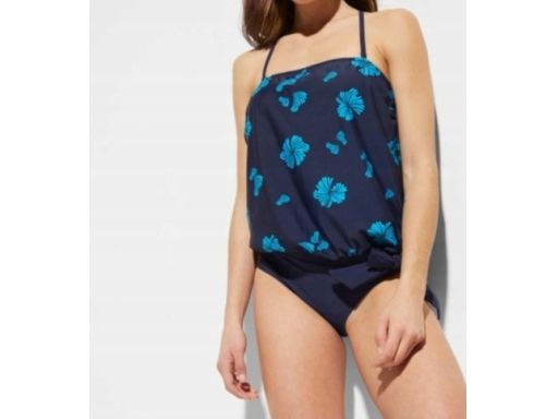 B.P.C tankini granatowe w turkusowe wzory 46.