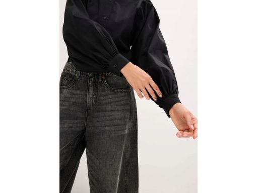 B.P.C bluzka koszulowa czarna ze stójką 40.