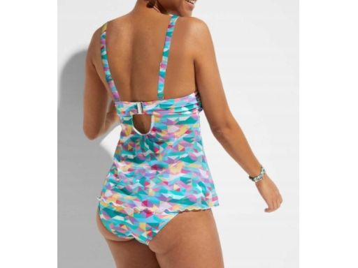 B.P.C tankini siateczkowe kolorowe we wzory na fiszbinach z figami 48(