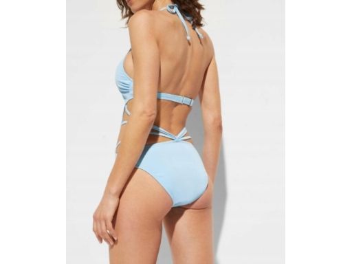 B.P.C kostium kąpielowy monokini niebieski z ozdobnymi paskami r.38