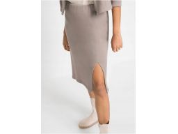 B.P.C spódnica dzianinowa midi beżowa 36/38