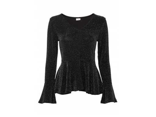 B.P.C bluzka błyszcząca z długim rękawem i baskinką ^48/50