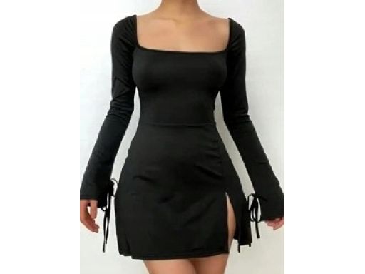 sukienka dopasowana mini czarna ^XS