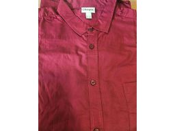 B.P.C męska koszula BORDOWA klasyczna 45/46