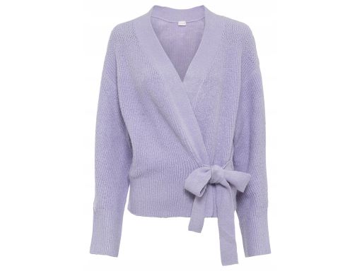 B.P.C Sweter koprtowy fioletowy z wiązaniem ^48/50