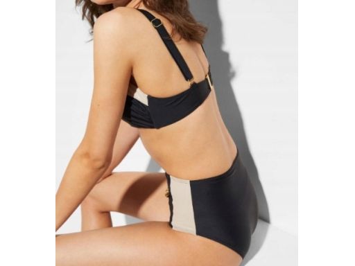 B.P.C. bikini czarno-złote z łańcuszkiem z figami maxi Premium 44 (85E