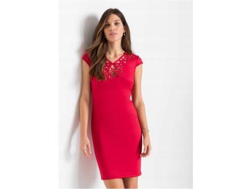 B.P.C sukienka laserowe cięcie czerwień r.36/38