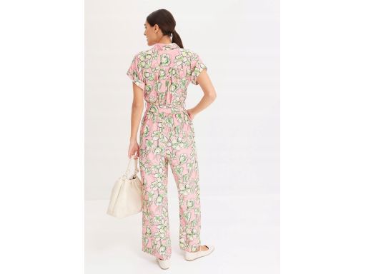 B.P.C kombinezon kolorowy w kwiaty z kołnierzykiem 34.