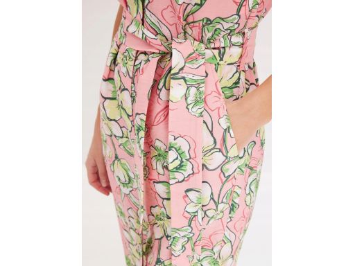 B.P.C kombinezon kolorowy w kwiaty z kołnierzykiem 34.