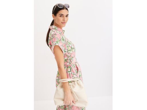 B.P.C kombinezon kolorowy w kwiaty z kołnierzykiem 34.