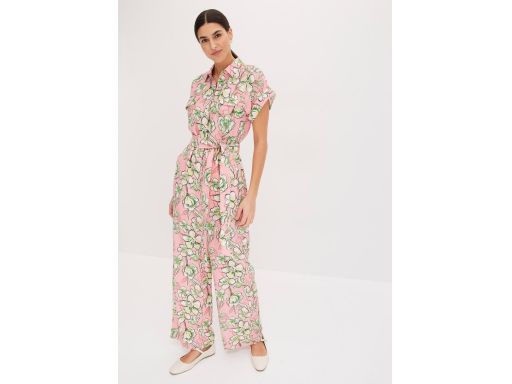 B.P.C kombinezon kolorowy w kwiaty z kołnierzykiem 34.