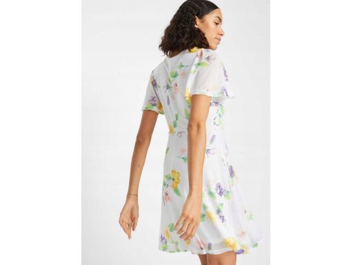 B.P.C sukienka ze wstawką z siateczki i w kwiaty 40/42.