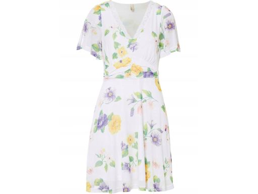 B.P.C sukienka ze wstawką z siateczki i w kwiaty 40/42.