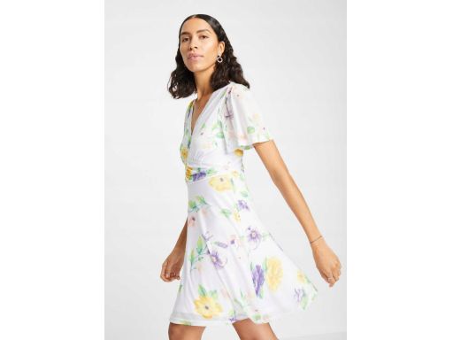 B.P.C sukienka ze wstawką z siateczki i w kwiaty 40/42.