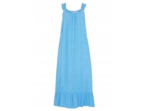 B.P.C sukienka z lekkiej krepy niebieska letnia r.42