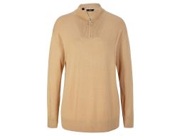 B.P.C bluzka dzianinowa ze stójką beżowa 36/38.