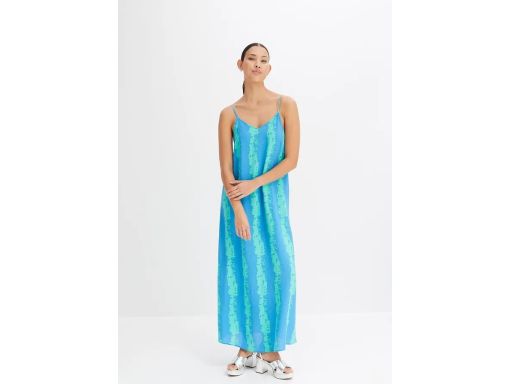 B.P.C sukienka letnia długa niebiesko-zielona 34.