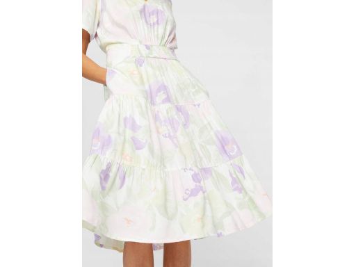 B.P.C pomarańczowa sukienka z falbankami bawełna midi ^50