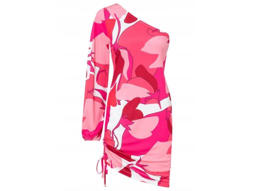 B.P.C sukienka na jedno ramię różowa ^40/42