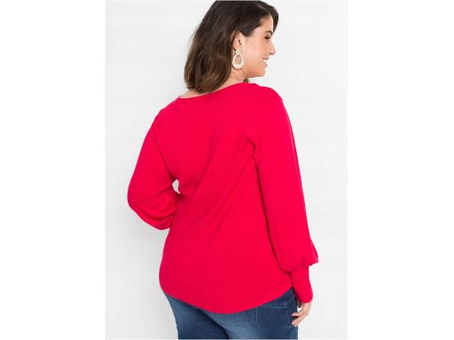 B,P.C sweterek z balonowymi rękawami czerwień granatu r.36/38