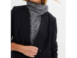 B.P.C Ocieplacz na szyję srebrny połyskujący`