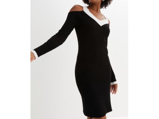 B.P.C dzianinowa sukienka odkryte ramiona ^36/38