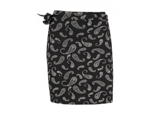 B.P.C spódnica czarna we wzory kopertowa 36/38.