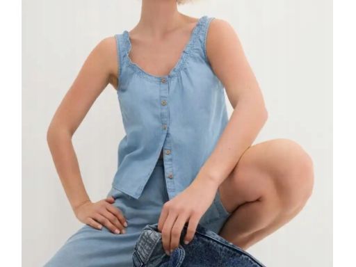 B.P.C bluzka jeansowa top na ramiączka r.46