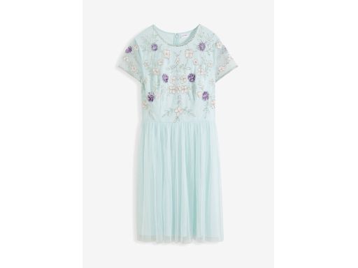 B.P.C siateczkowa sukienka z aplikacją z koralików ^40