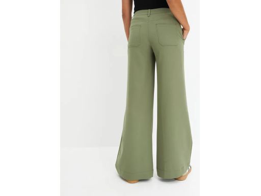 B.P.C spodnie elastyczne zielone szerokie wide leg ^44