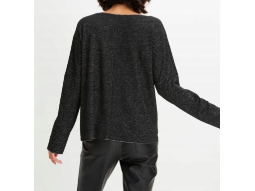 B.P.C antracytowy sweter z dżetami wzór jelonka ^56/58