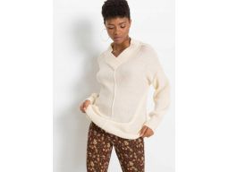 B.P.C sweter waniliowy V r.36/38
