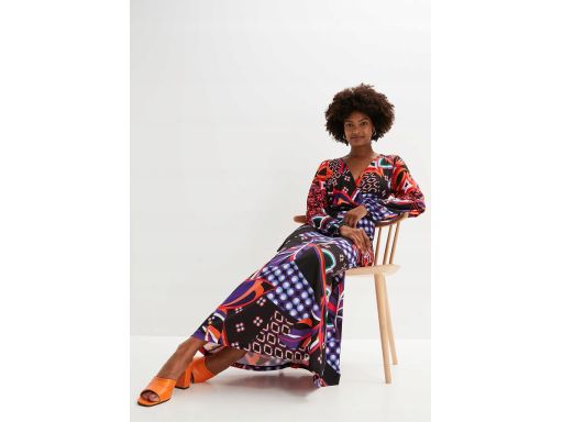 B.P.C długa sukienka kolorowa we wzory 40/42.