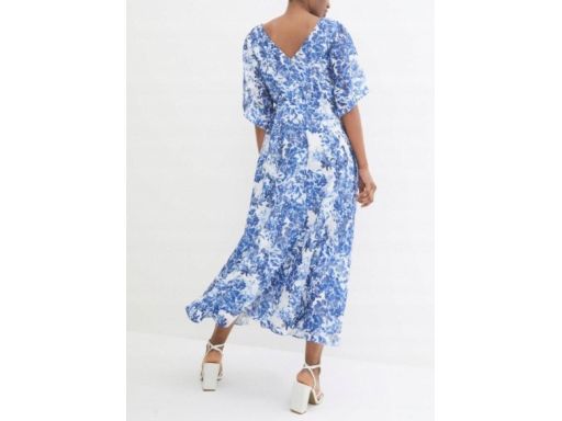 B.P.C sukienka szyfonowa z żakardowym nadrukiem 38.