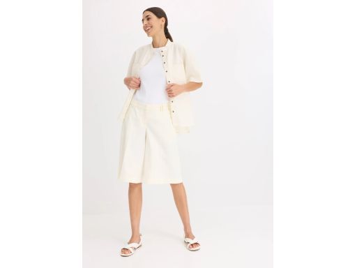 B.P.C eleganckie spodenki w kant ecru r.52