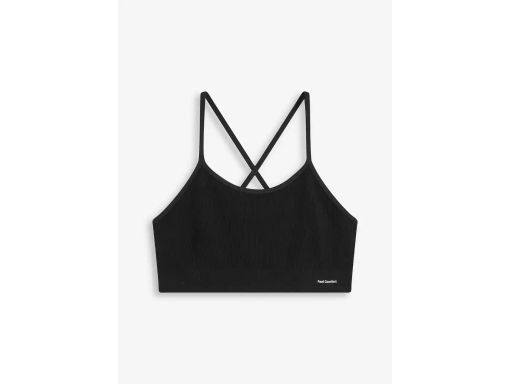 B.P.C miękki biustonosz bez usztywnień Feel Comfort czarny prążkowany